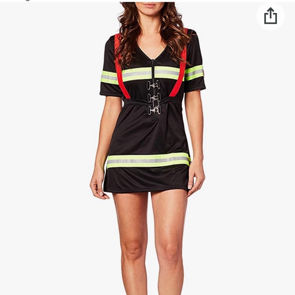 Woman’s Fire fighter costume blazing hot